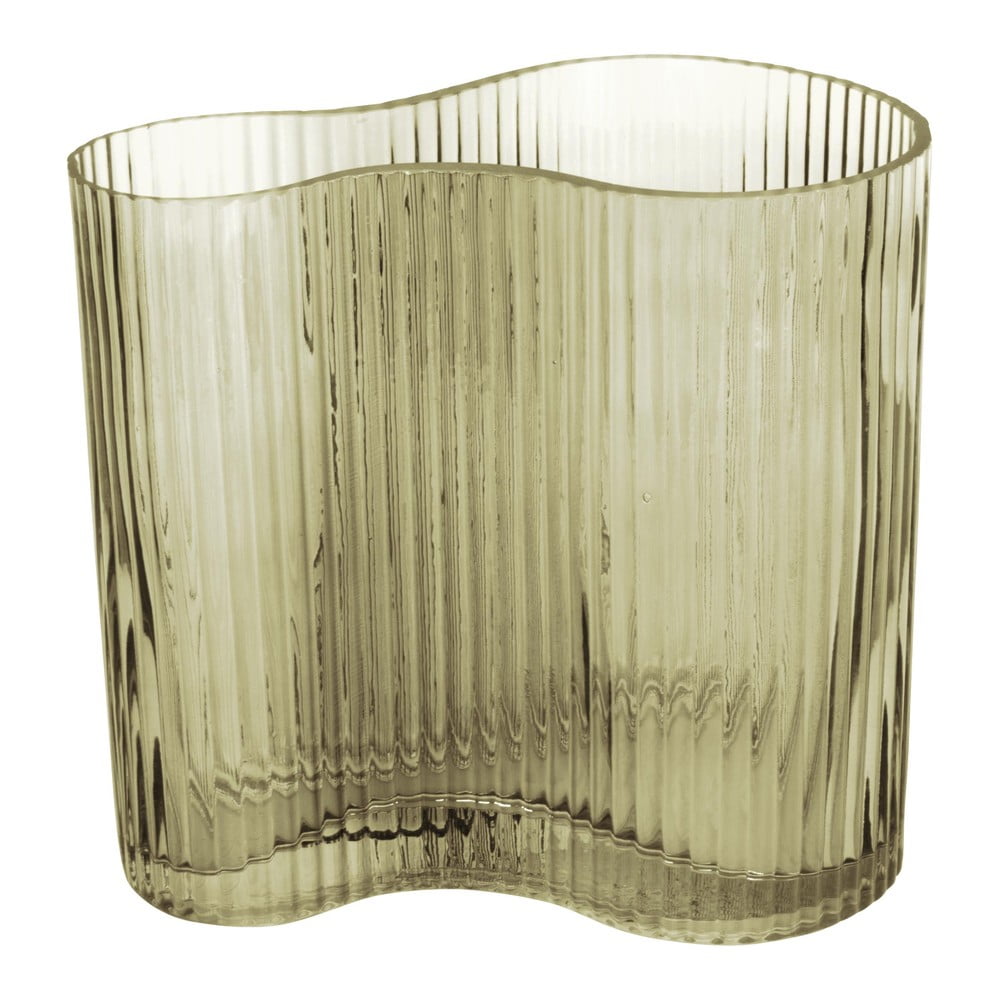 Poza Vaza din sticla PT LIVING Wave, inaltime 18 cm, verde