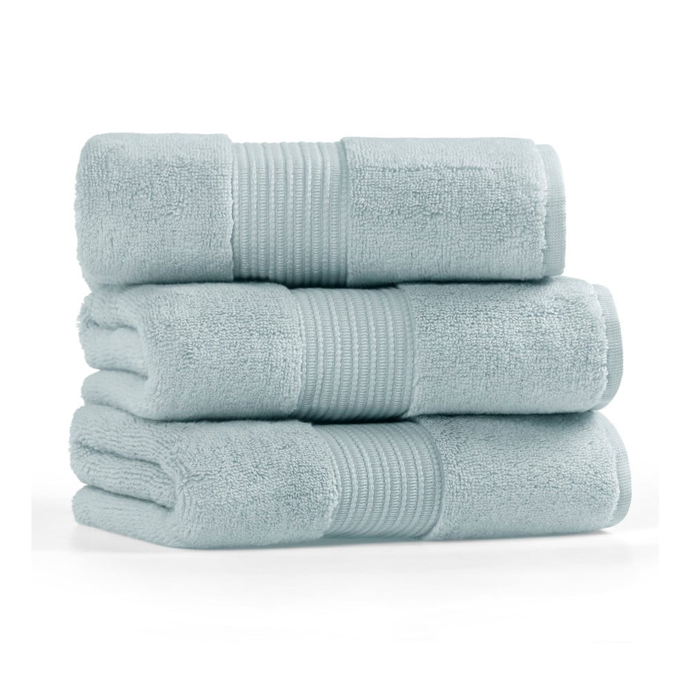 Set 3 prosoape din bumbac l'appartement chicago, 70 x 140 cm, albastru deschis
