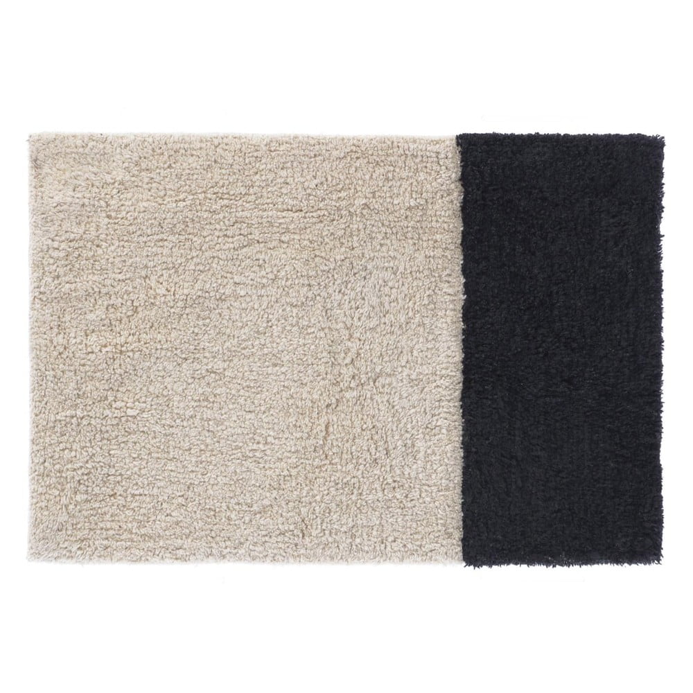 Covoraș de baie negru/crem 40×60 cm Maica – Kave Home 40x60 pret redus