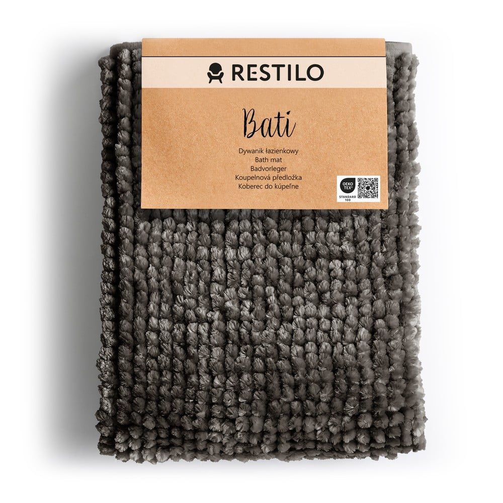 Covoraș de baie gri închis 70x120 cm Bati – Restilo
