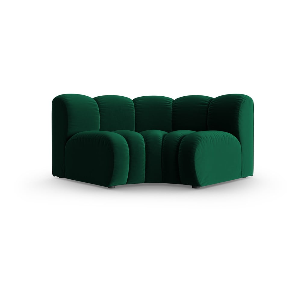 Modul pentru canapea modulară verde cu tapițerie din catifea (cu colț variabil) Lupine – Micadoni