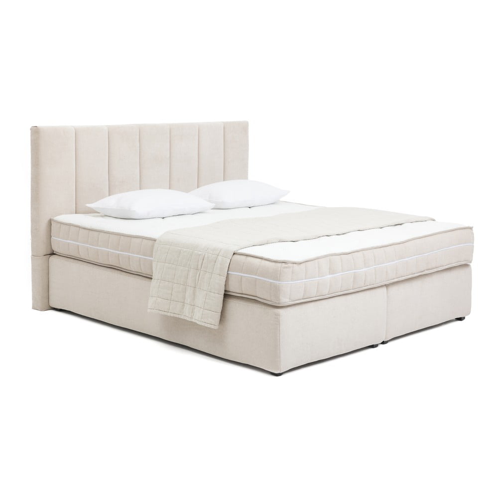 Pat boxspring bej 160x200 cm Olia Bold Line – Bonami Selection