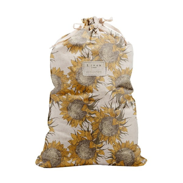 Sac textil pentru haine Really Nice Things Bag Sunflower, înălțime 75 cm
