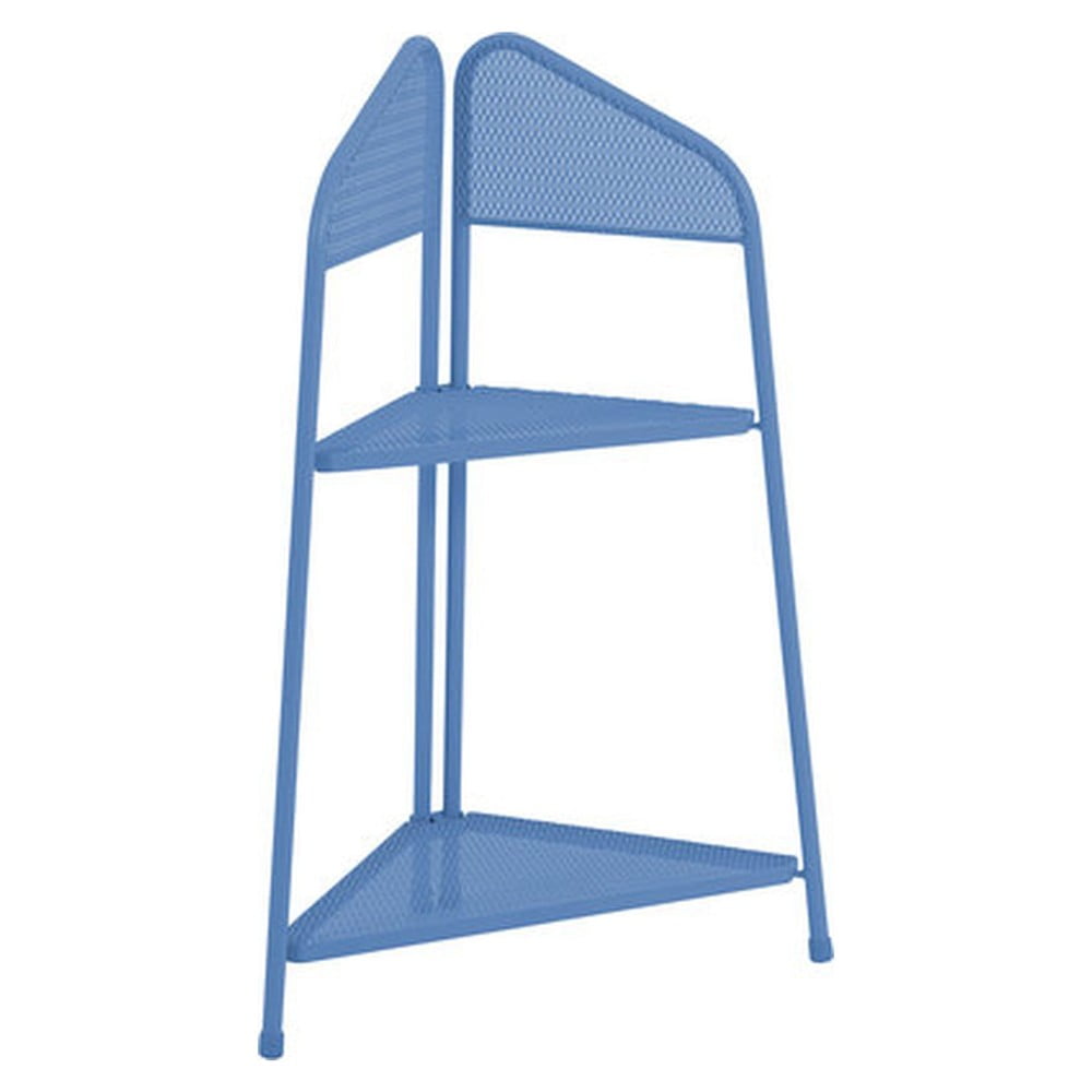 Etajeră metalică pe colț pentru balcon ADDU MWH, înălțime 100 cm, albastru 100