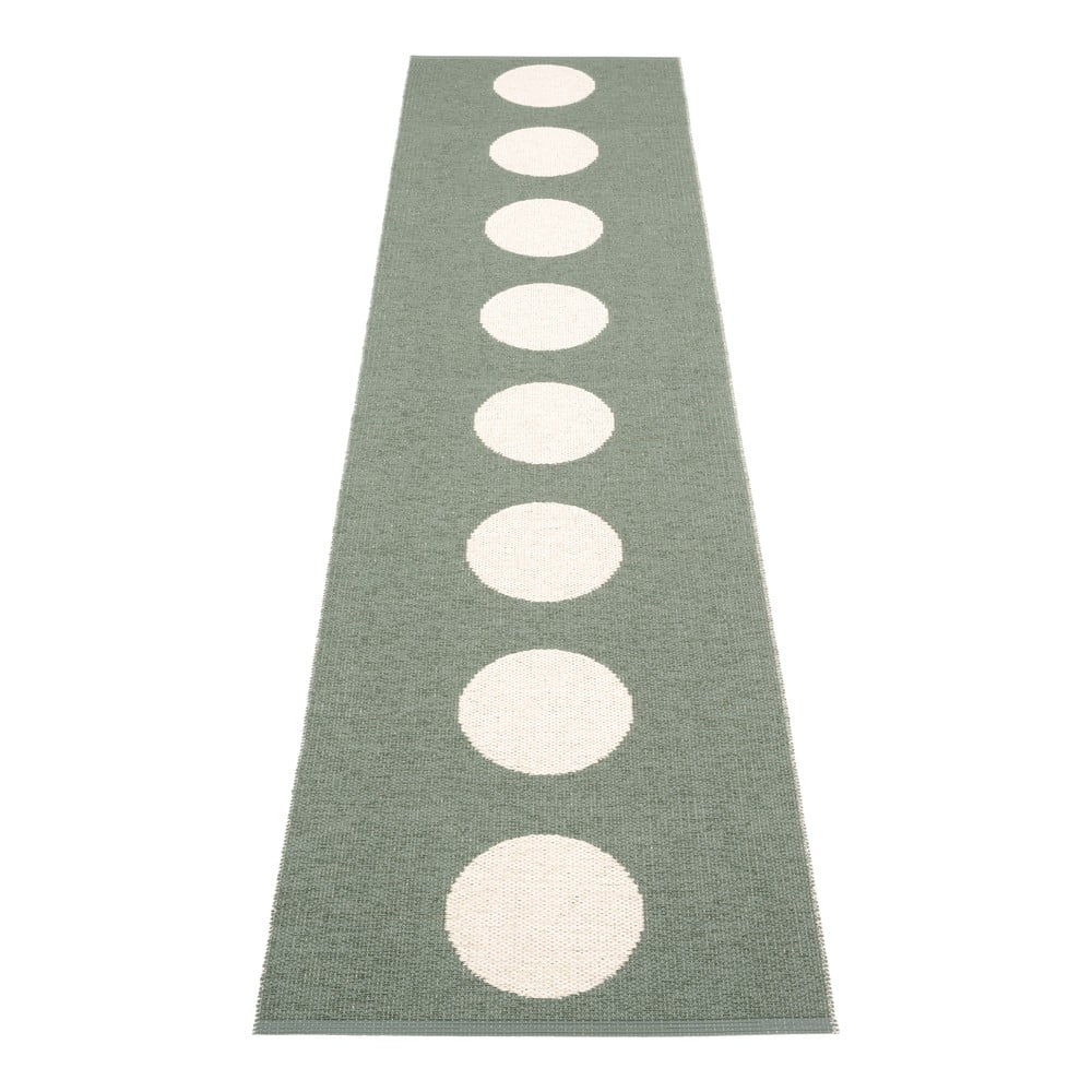 Covor tip traversă pentru interior și exterior verde 70x300 cm Vera Army – Pappelina