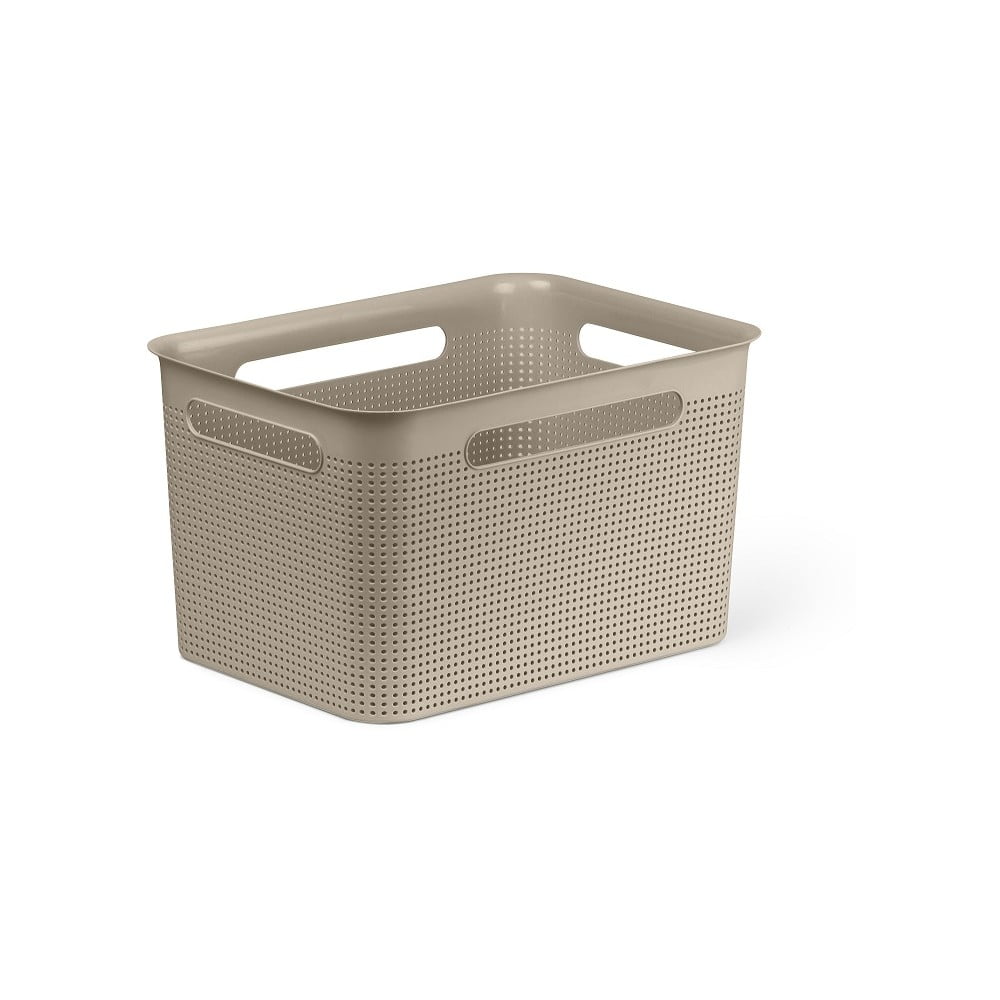 Coș de depozitare bej din plastic reciclat brisen - rotho