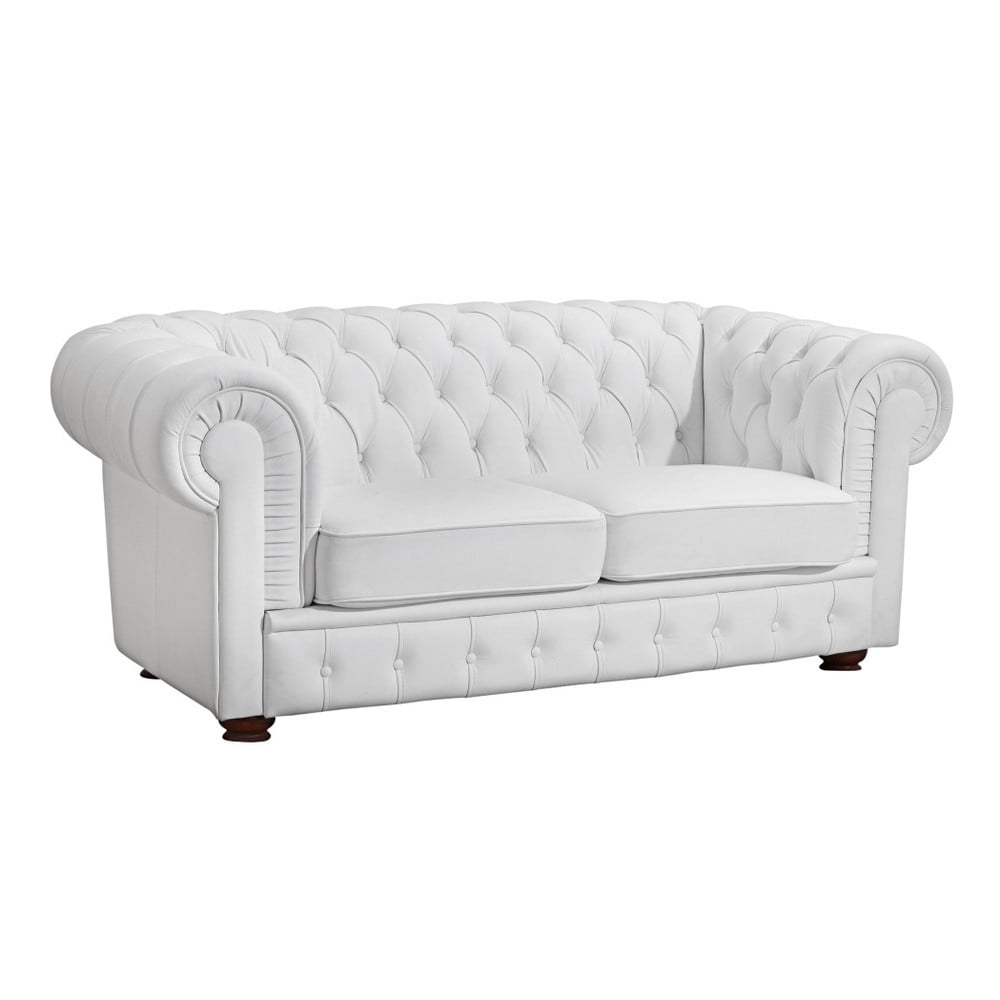 Canapea din piele Max Winzer Bridgeport, 172 cm, alb