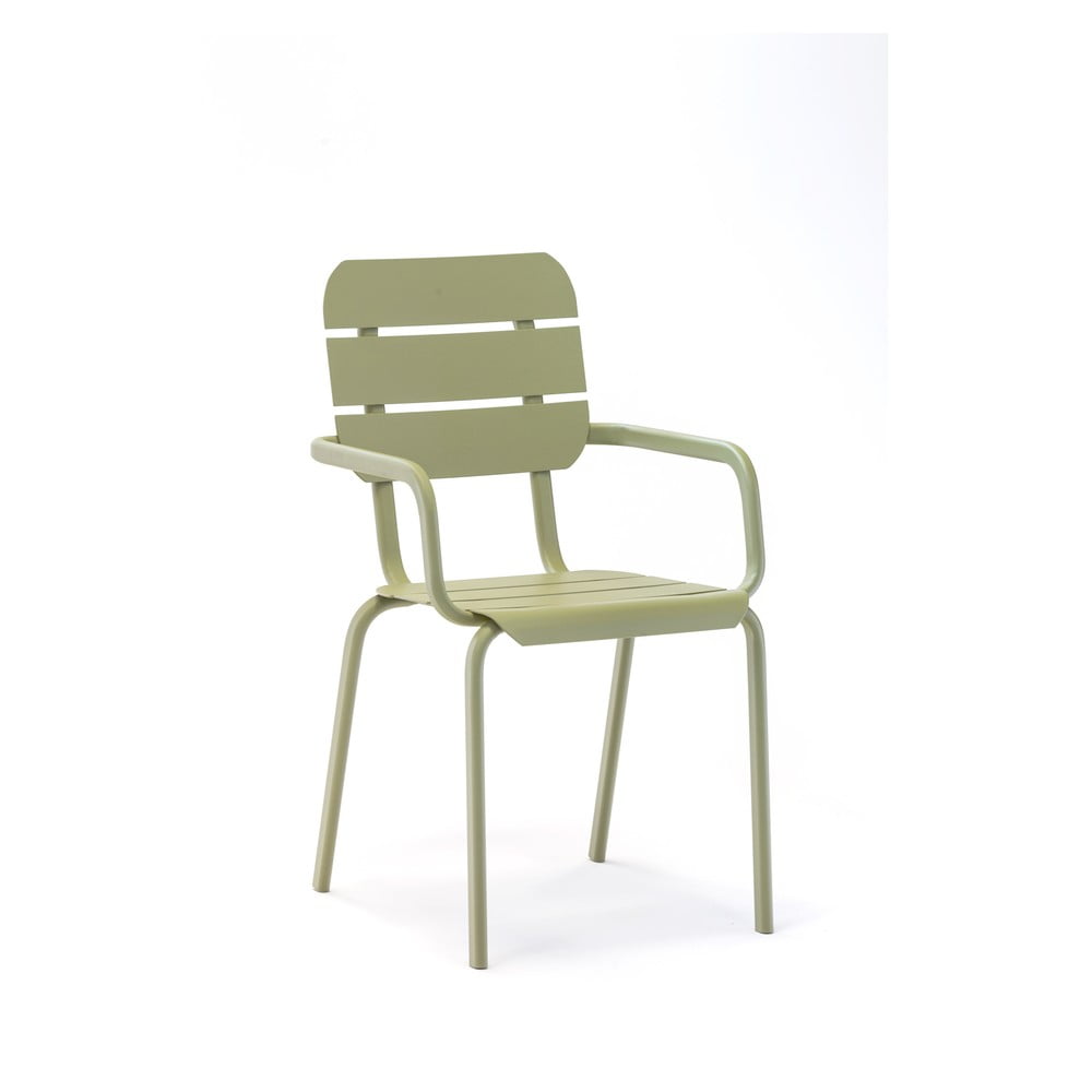 Set 4 scaune de grădină cu cotiere Ezeis Alicante, verde măsliniu bonami.ro