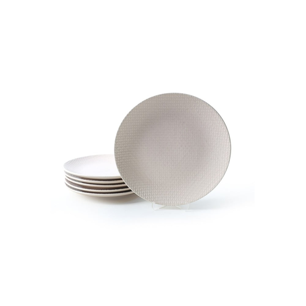 Farfurii crem 6 buc. din gresie ø 27 cm – Hermia