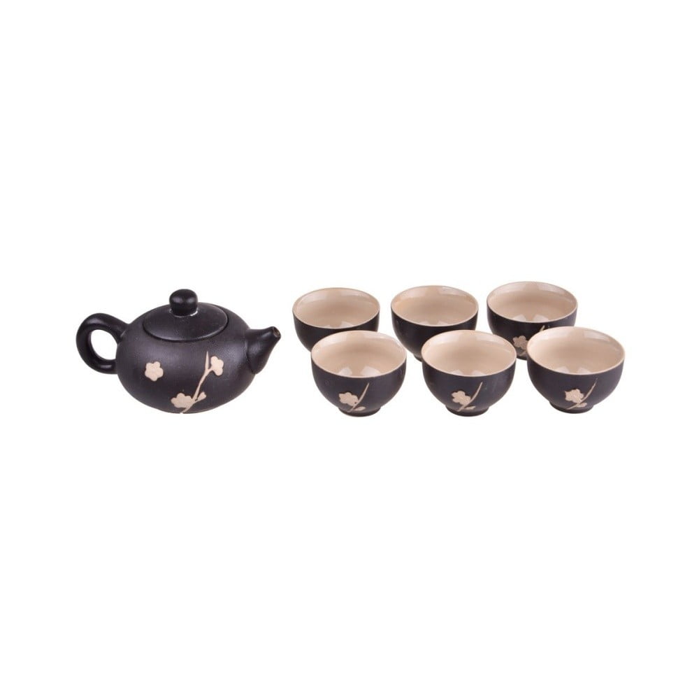 Set ceainic și 6 cești Bambum Fornia, negru Bambum pret redus
