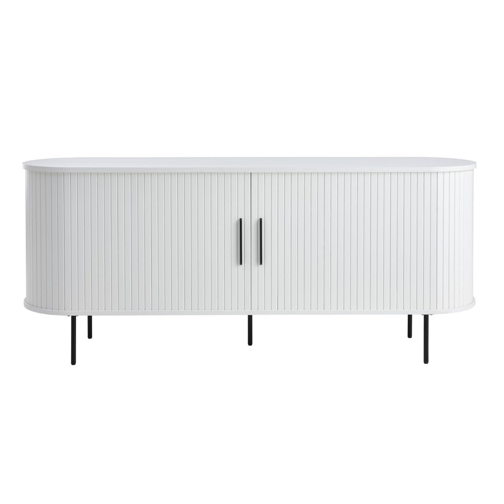 Comodă albă cu ușă glisantă 180x76x45 cm Nola – Unique Furniture