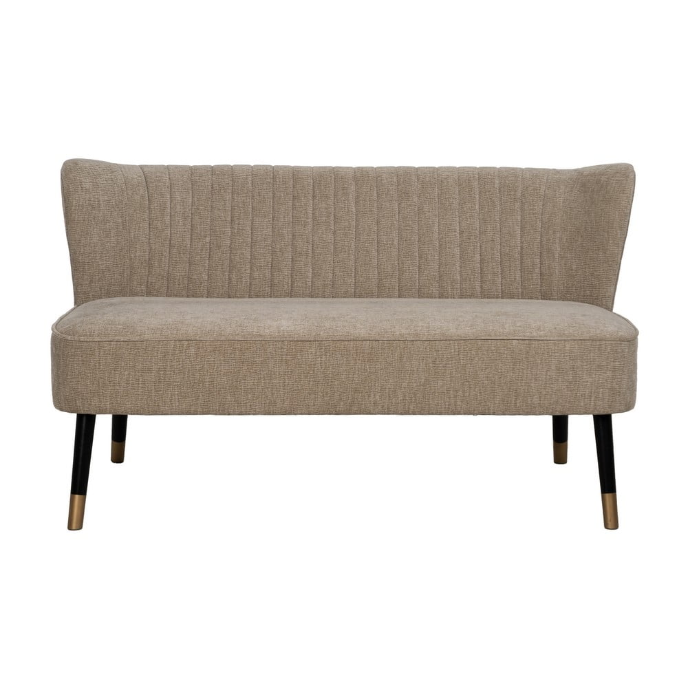 Canapea bej cu tapițerie din chenille 134 cm Glam – Ixia