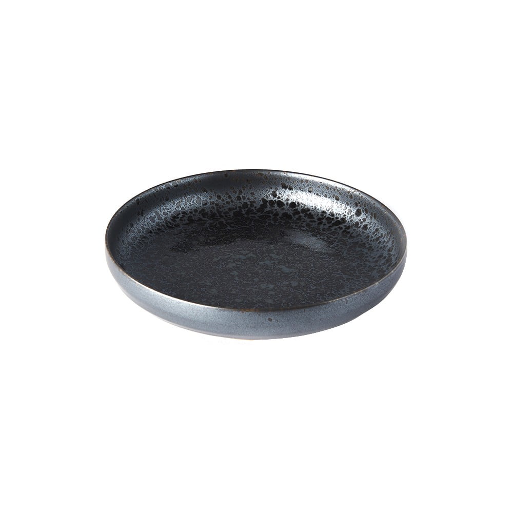 Poza Farfurie din ceramica cu margine inalta MIJ Pearl, Ã¸ 22 cm, negru - gri