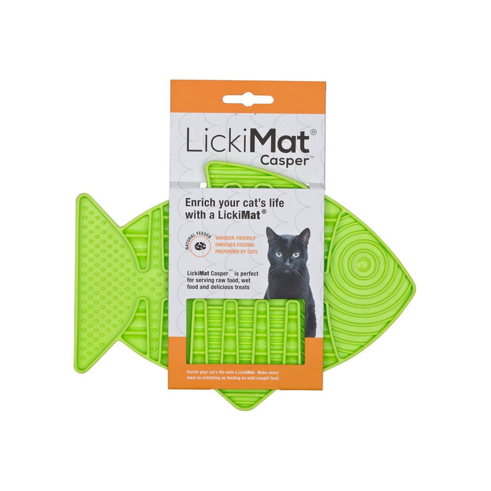  Covoraș de lins pentru pisici Casper Green – LickiMat 
