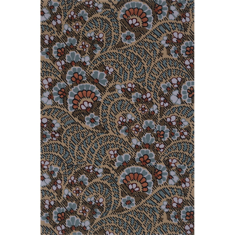 Covor maro din lână 133x190 cm Paisley – Agnella