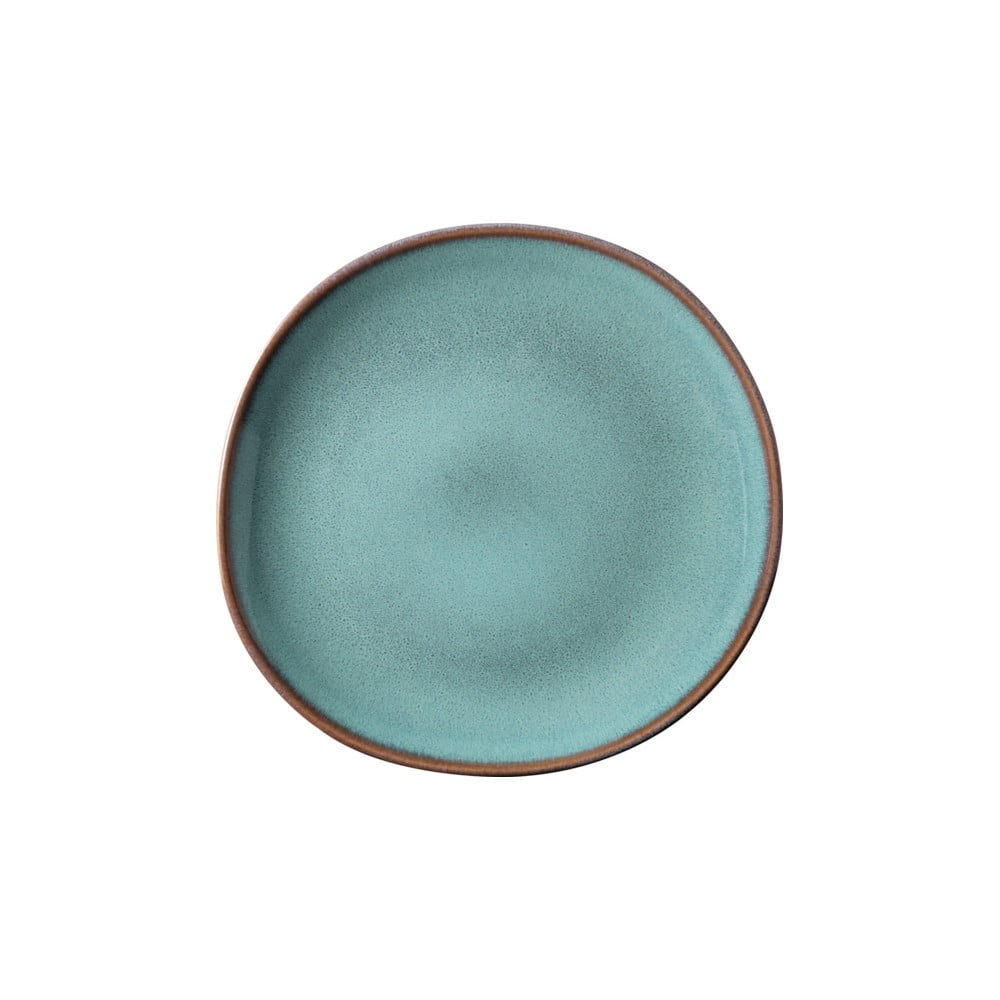 Farfurie din gresie ceramică pentru desert Villeroy & Boch Like Lave, ø 23 cm, turcoaz – maro bonami.ro