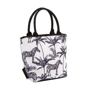 Geantă termică pentru prânz navigate zebra, 4 l, negru - alb