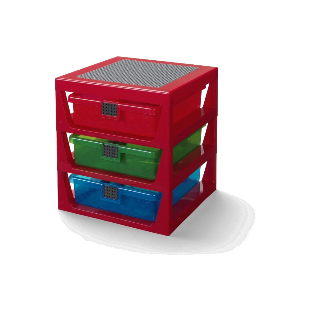 Organizator pentru depozitare cu 3 sertare LEGO®, roșu bonami.ro imagine 2022