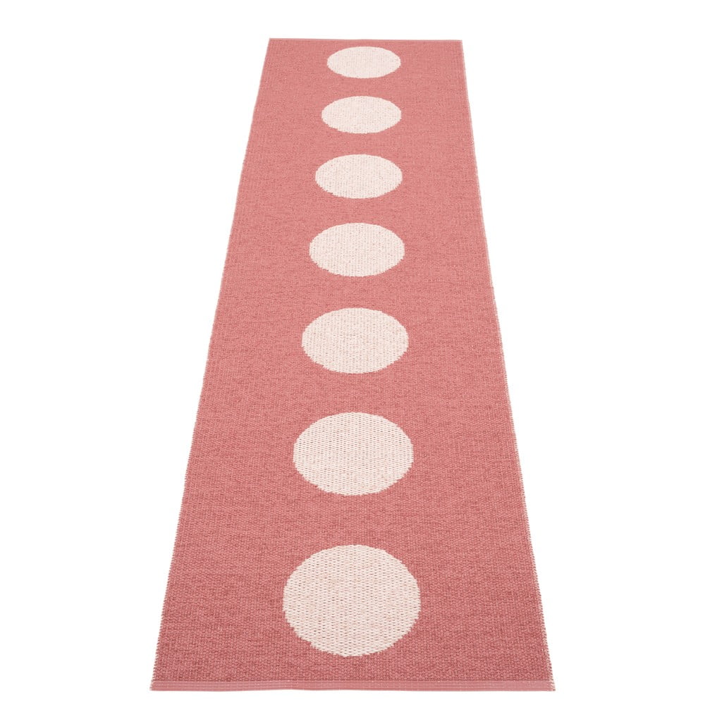 Covor tip traversă pentru interior și exterior roșu deschis 70x280 cm Vera Pop Blush – Pappelina