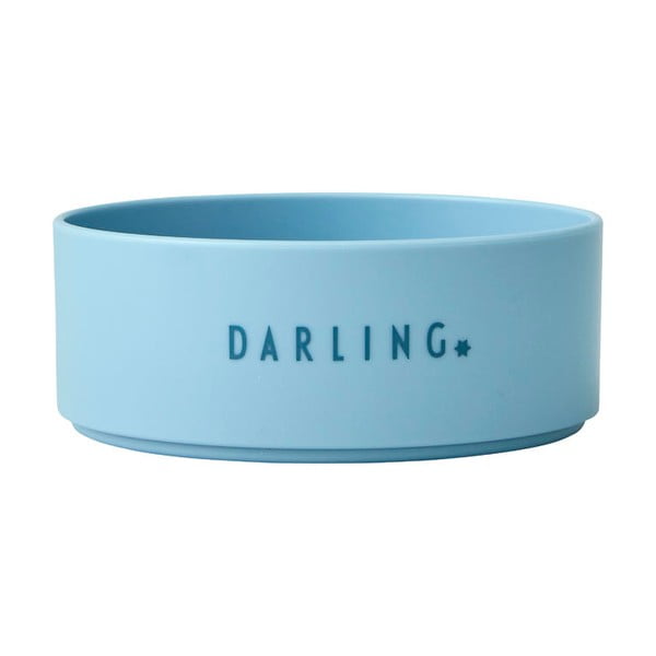 Bol pentru copii Design Letters Mini Darling, ø 11 cm, albastru deschis