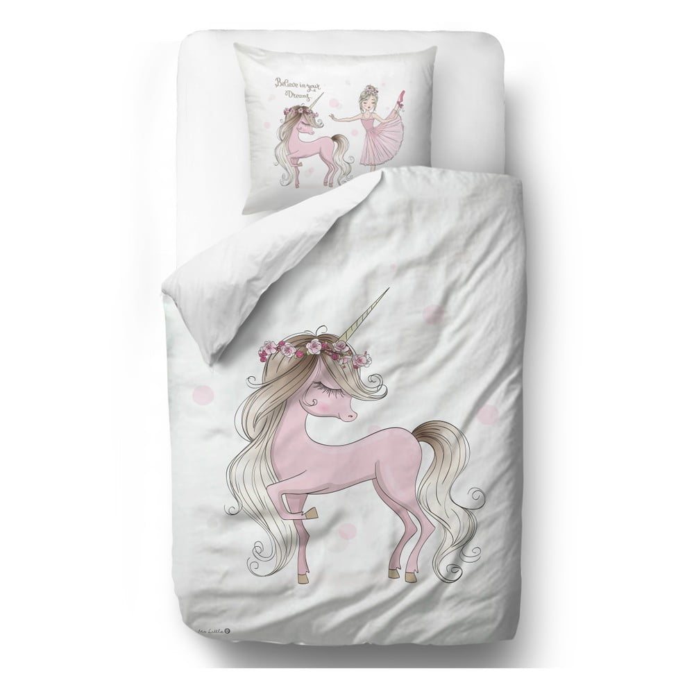 Lenjerie de pat din bumbac pentru copii Mr. Little Fox Believe in Dreams, 100 x 130 cm bonami.ro imagine noua