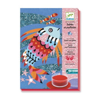 Set artistic cu nisip djeco rainbow fish