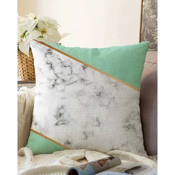 Față de pernă din amestec de bumbac minimalist cushion covers light marble, 55 x 55 cm