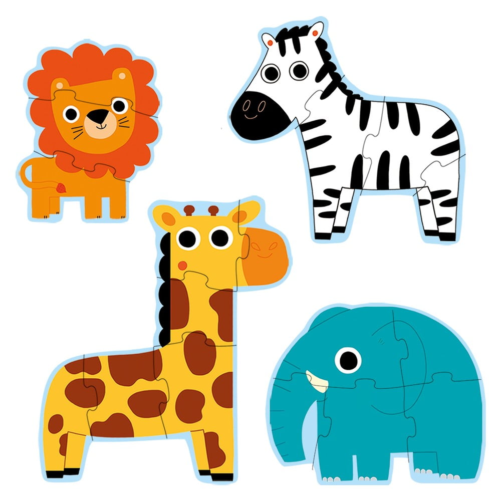 Set 4 puzzle-uri pentru copii Djeco Mini Jungle bonami.ro imagine 2022