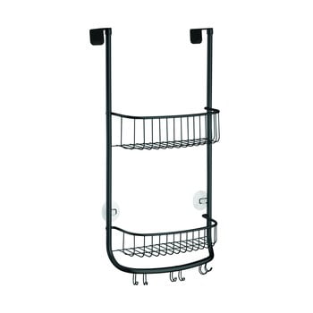 Organizator suspendat pentru baie idesign forma, 30 x 65 cm, negru
