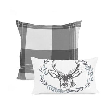 Set 2 fețe de pernă din bumbac blanc alaska