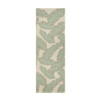 Covor lung pentru exterior ragami leaf, 70 x 200 cm, verde - bej