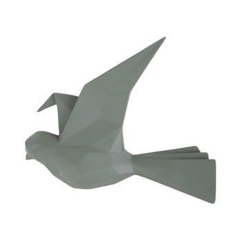 Cuier de perete în formă de pasăre pt living, lățime 19 cm, verde