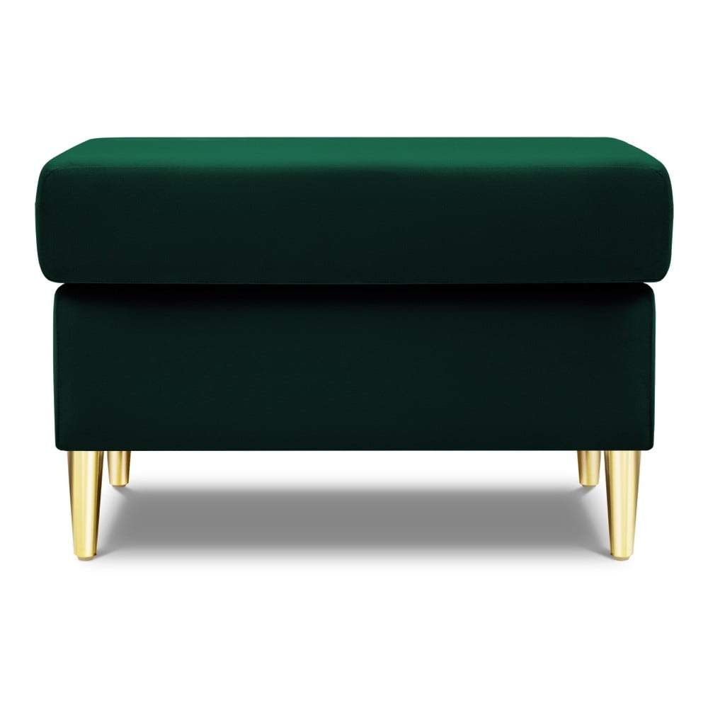 Taburet verde cu tapițerie din catifea Kyoto – Cosmopolitan Design