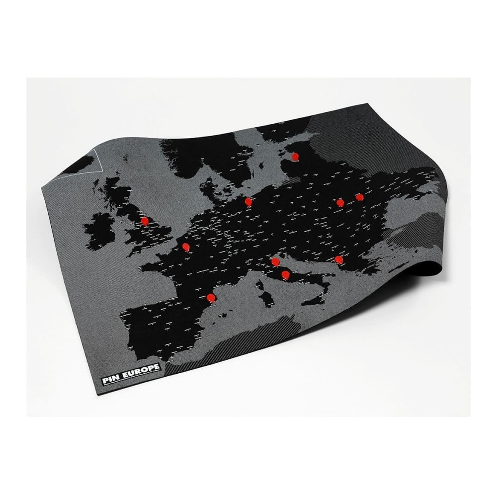Hartă a Europei de perete Palomar Pin World, 100 x 80 cm, negru bonami.ro imagine 2022