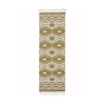 Covor asiatic carpets taza, 80 x 240 cm, galben
