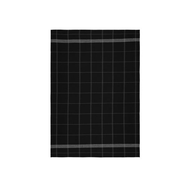 Prosop din bumbac pentru bucătărie Södahl Geometric, negru, 50 x 70 cm