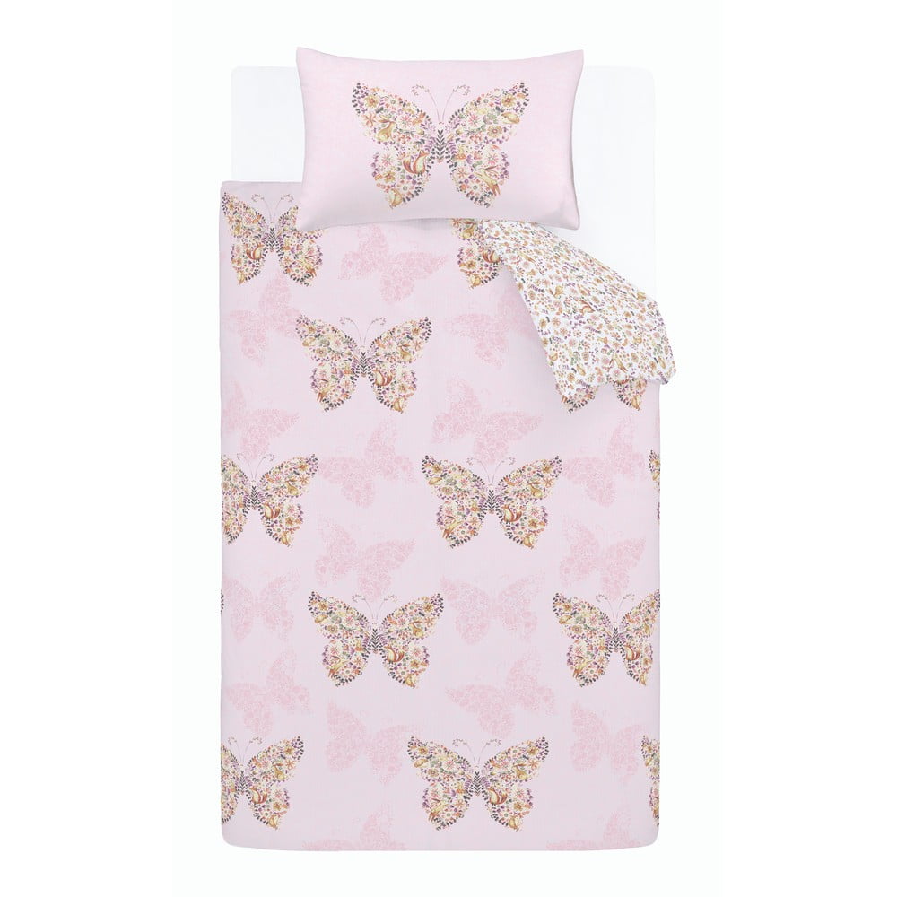 Lenjerie de pat copii pentru pat 1 persoană 135x200 cm Enchanted Butterfly – Catherine Lansfield