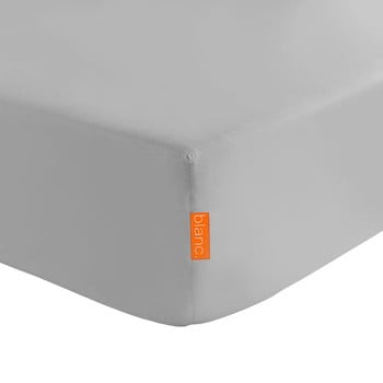 Cearșaf elastic din amestec de bumbac happy friday basic, 90 x 200 cm, gri