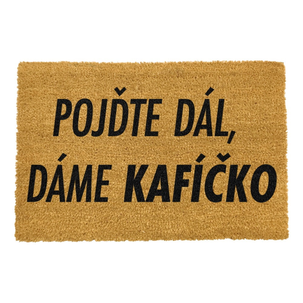 Covoraș intrare din fibre de cocos artsy doormats kaficko, 40 x 60 cm