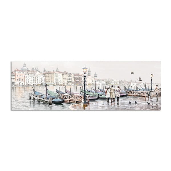 Tablou Styler Watercolor Venezia Gondole, 45 x 140 cm