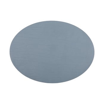 Suport farfurie din piele reciclată ziczac titan, 33 x 45 cm, albastru