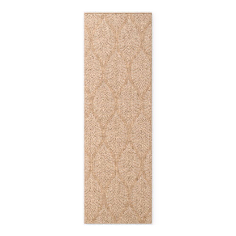 Covor tip traversă pentru interior și exterior bej/fildeș 80x250 cm Duet Liora – NORTHRUGS