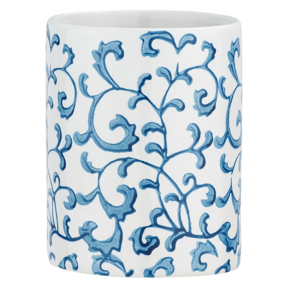 Suport ceramica pentru periute de dinti Wenko Mirabello, alb - albastru