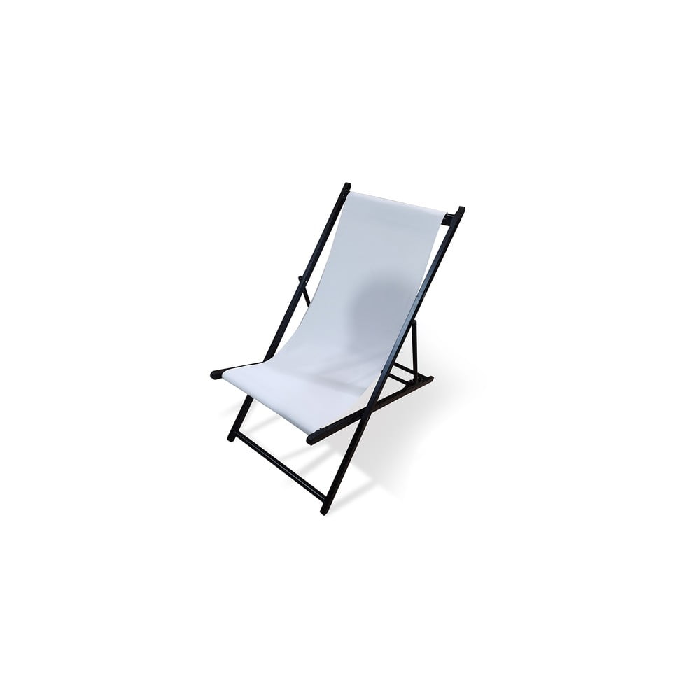 Șezlong pliabil de grădină Bonami Essentials Deck, lungime 106 cm, alb Bonami Essentials imagine 2022