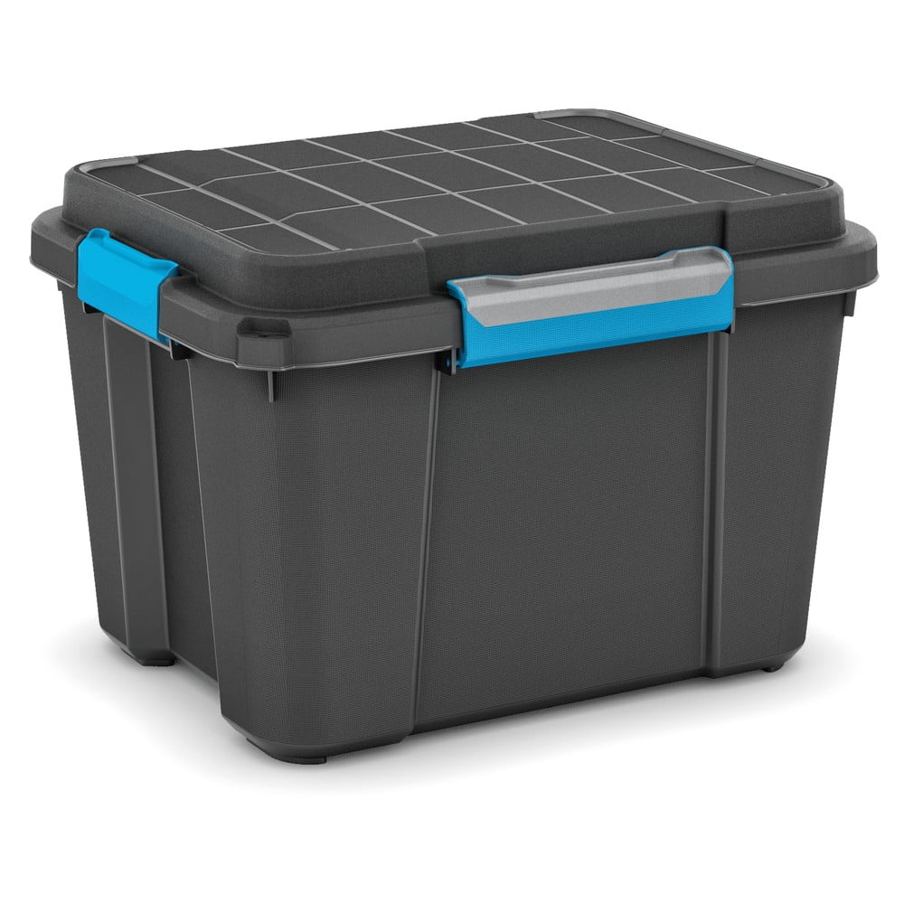 Cutie de depozitare neagră din plastic cu capac 49,5x39x34 cm Scuba Box – KIS