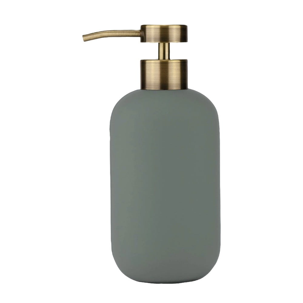 Dozator de săpun lichid verde din ceramică 200 ml Lotus – Mette Ditmer Denmark