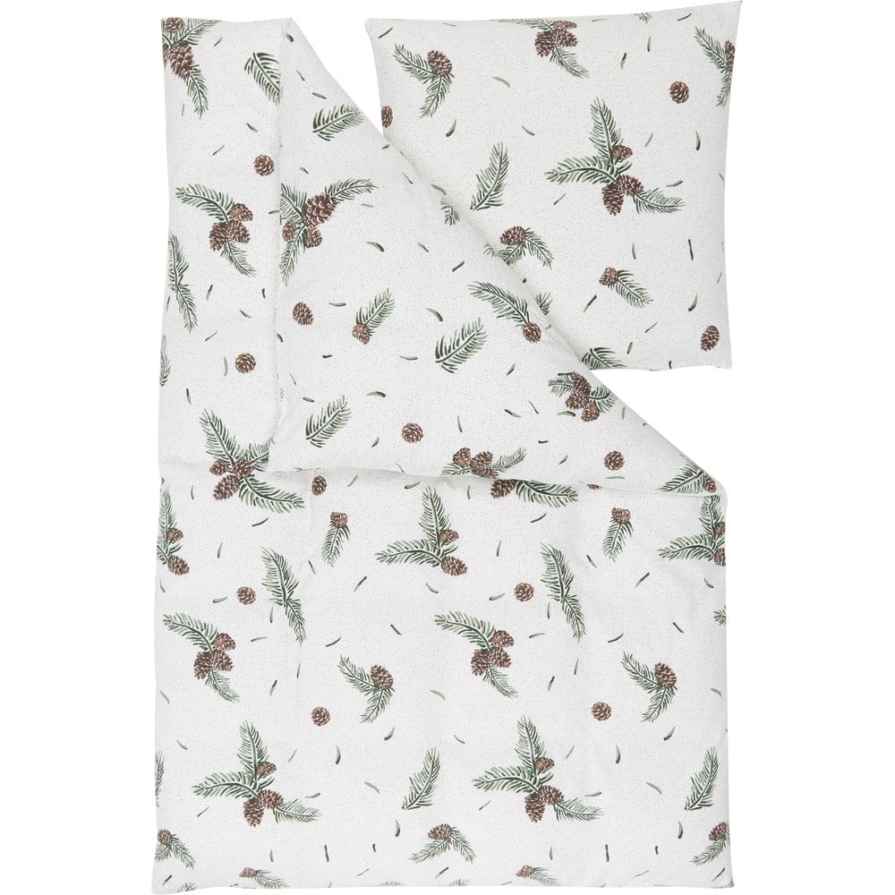 Lenjerie de pat din flanelă Westwing Collection Pinecone, 135 x 200 cm 135 imagine noua