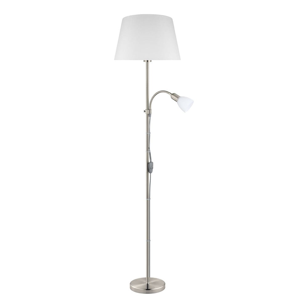 Lampadar gri cu abajur din sticlă/cu abajur textil (înălțime 170 cm) CONESA – EGLO