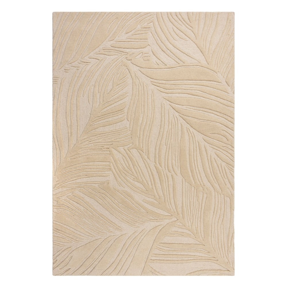 Covor din lână Flair Rugs Lino Leaf, 120 x 170 cm, bej 120 pret redus