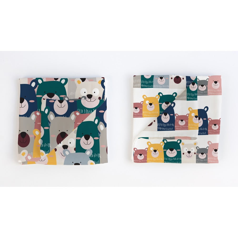 Scutec din bumbac pentru bebeluși Little Nice Things Bears, 80 x 80 cm bonami.ro imagine 2022